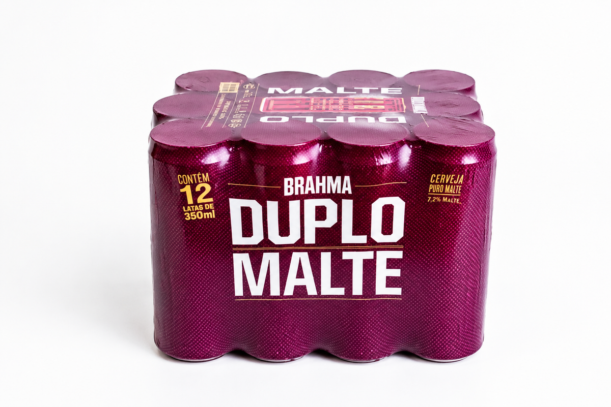 Cerveja Brahma Duplo Malte Puro Malte 350ml Lata Pack C/12