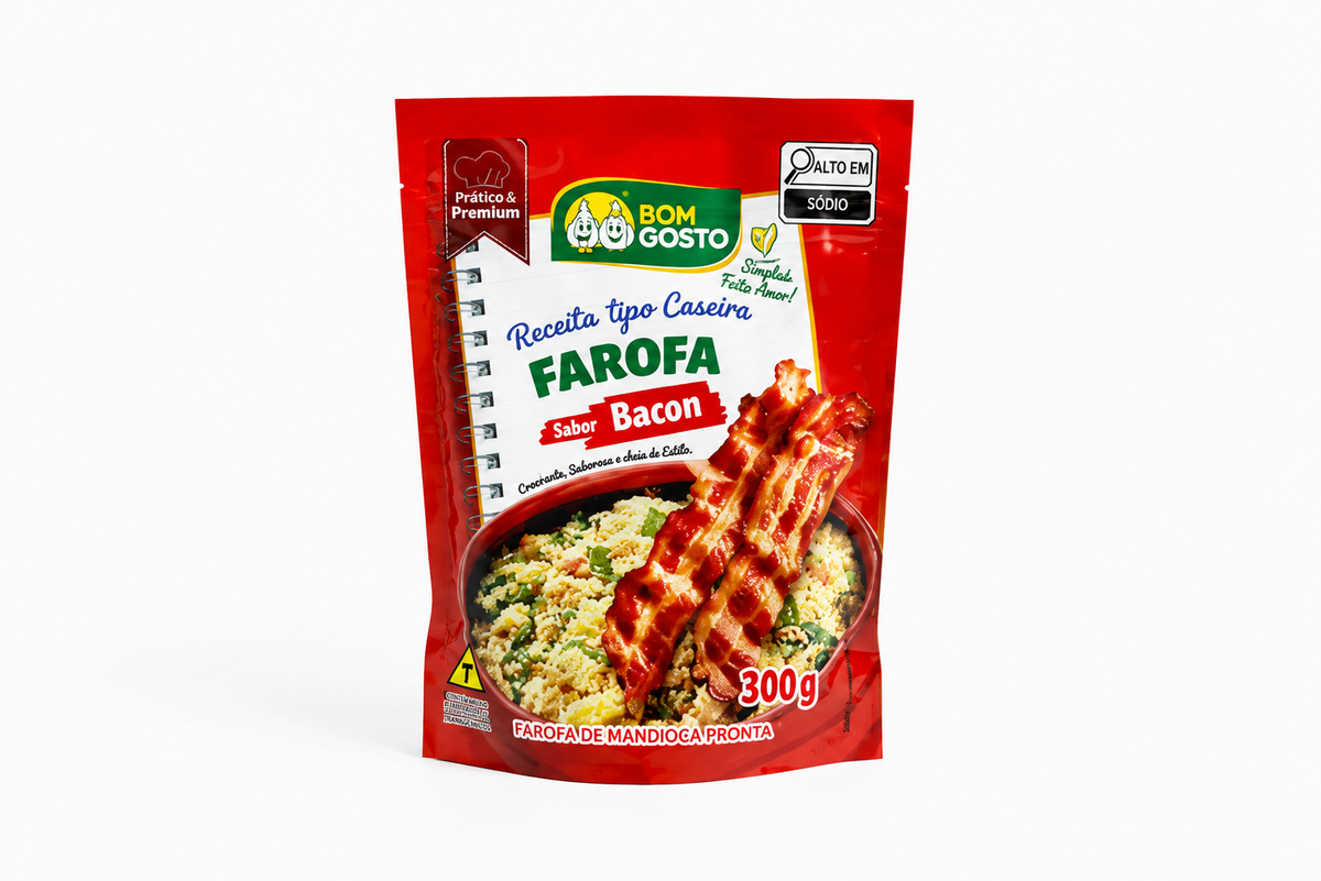 Farofa Premium Sabor Bacon Bom Gosto 300g